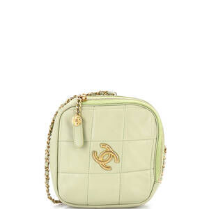 Chanel Small Diamond Chain Crossbody Bag Quilted Lambskin